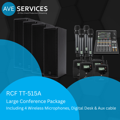 RCF TT515a, Sennheiser mics