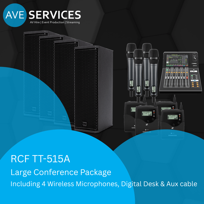RCF TT515a, Sennheiser mics