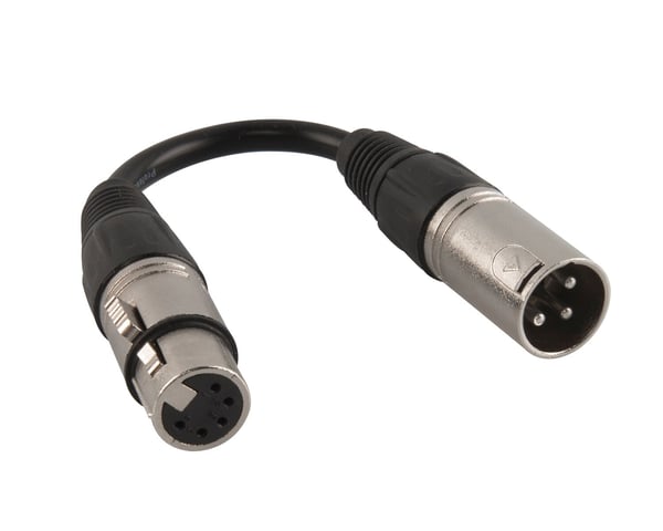 3 Pin - 5 Pin DMX Adapter