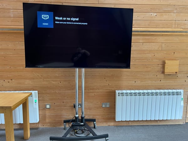 75" QLED Screen hire hotel conference venue