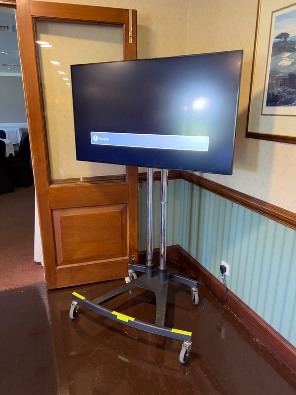 50" screen hire with stand, hotel venue
