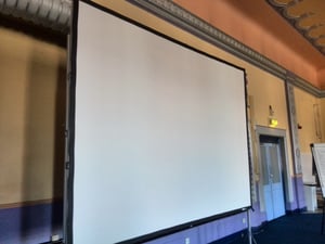 10x8 screen for hire, newbury conferencing equipment