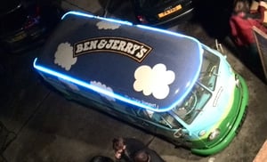 Ben and Jerry's VW Mini bus from london live streaming 