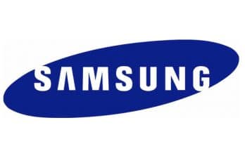 A blue and white logo