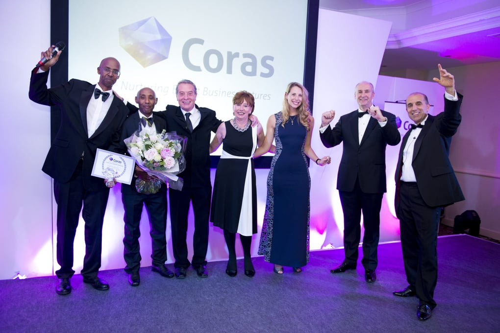 newbury coras and shawn with the finalists of 2015 and 2016 celebrating