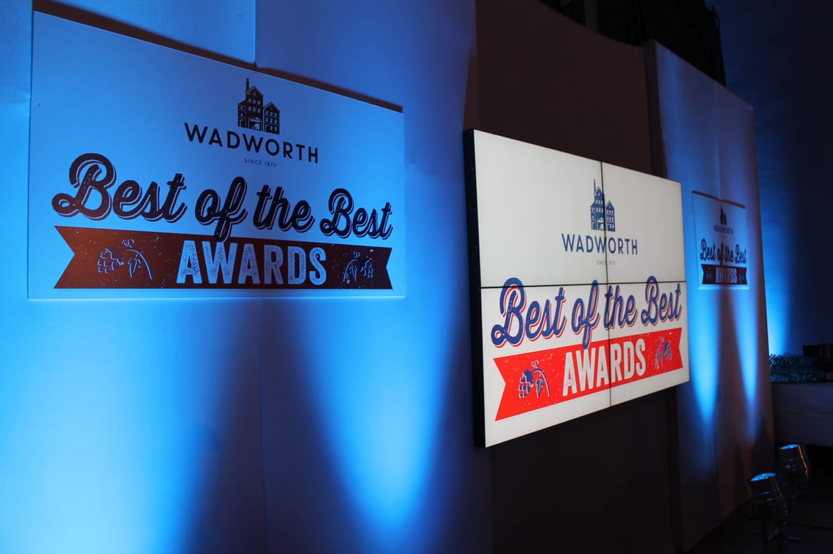 2x2 samsung videowall hire and set design for an award show swindon, devizes
