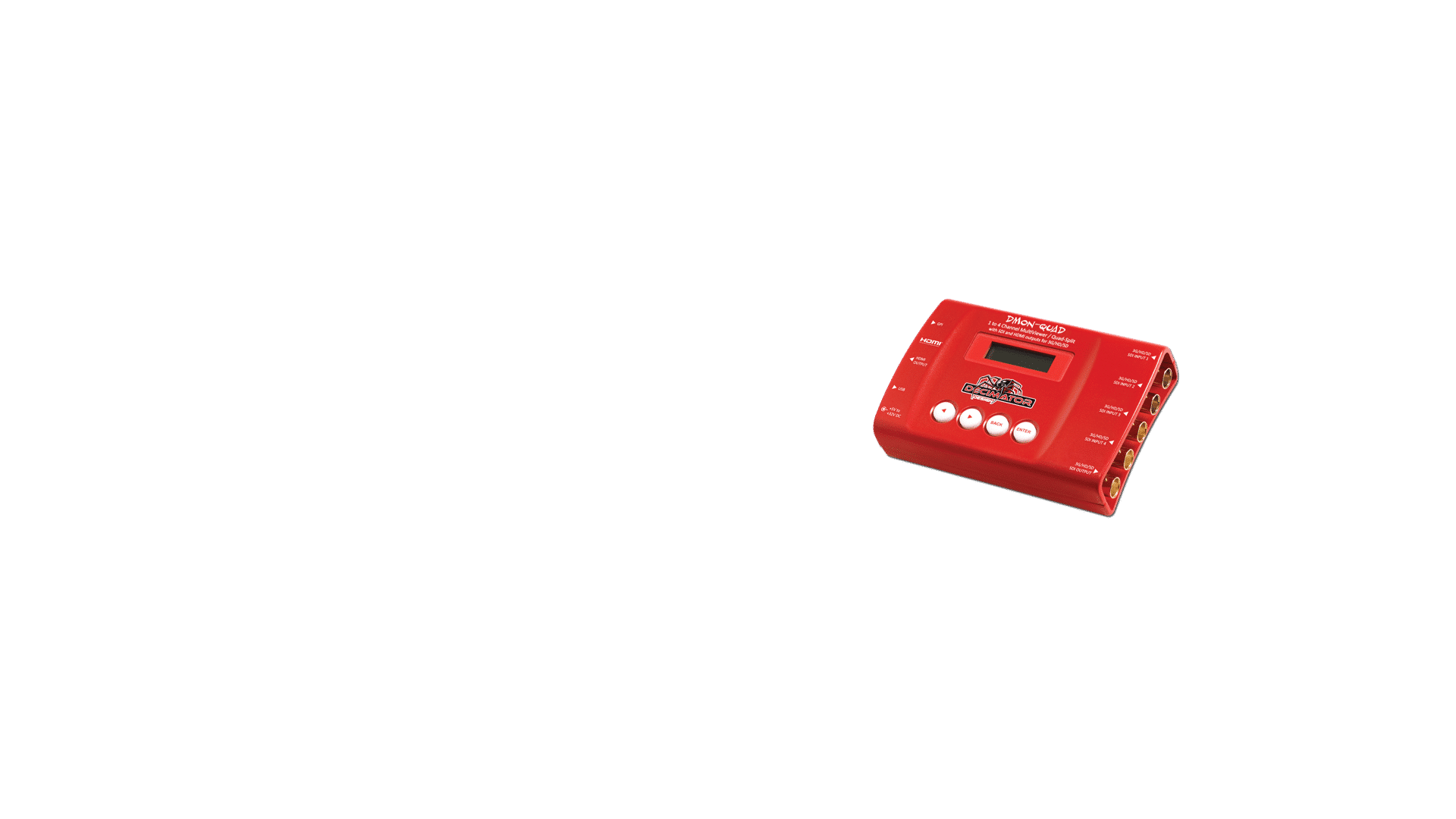 Decimator design multi-viewer 1-4 channel with sdi and hdmi outputs for 3g-a&b hd/sd and custom layouts