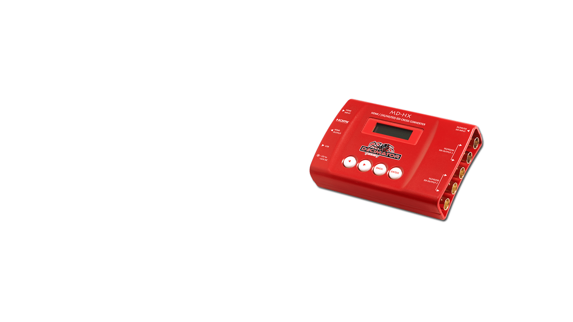 Decimator designs famous MD-HX all in one cross and scaler converter for hd-sdi, hdmi distribution and conversion