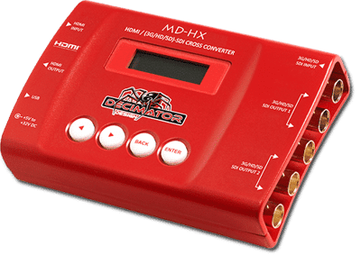 Decimator designs famous MD-HX all in one cross and scaler converter for hd-sdi, hdmi distribution and conversion