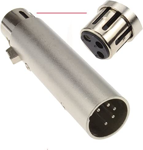 3 Pin F - 5 Pin M Lighting Adaptor