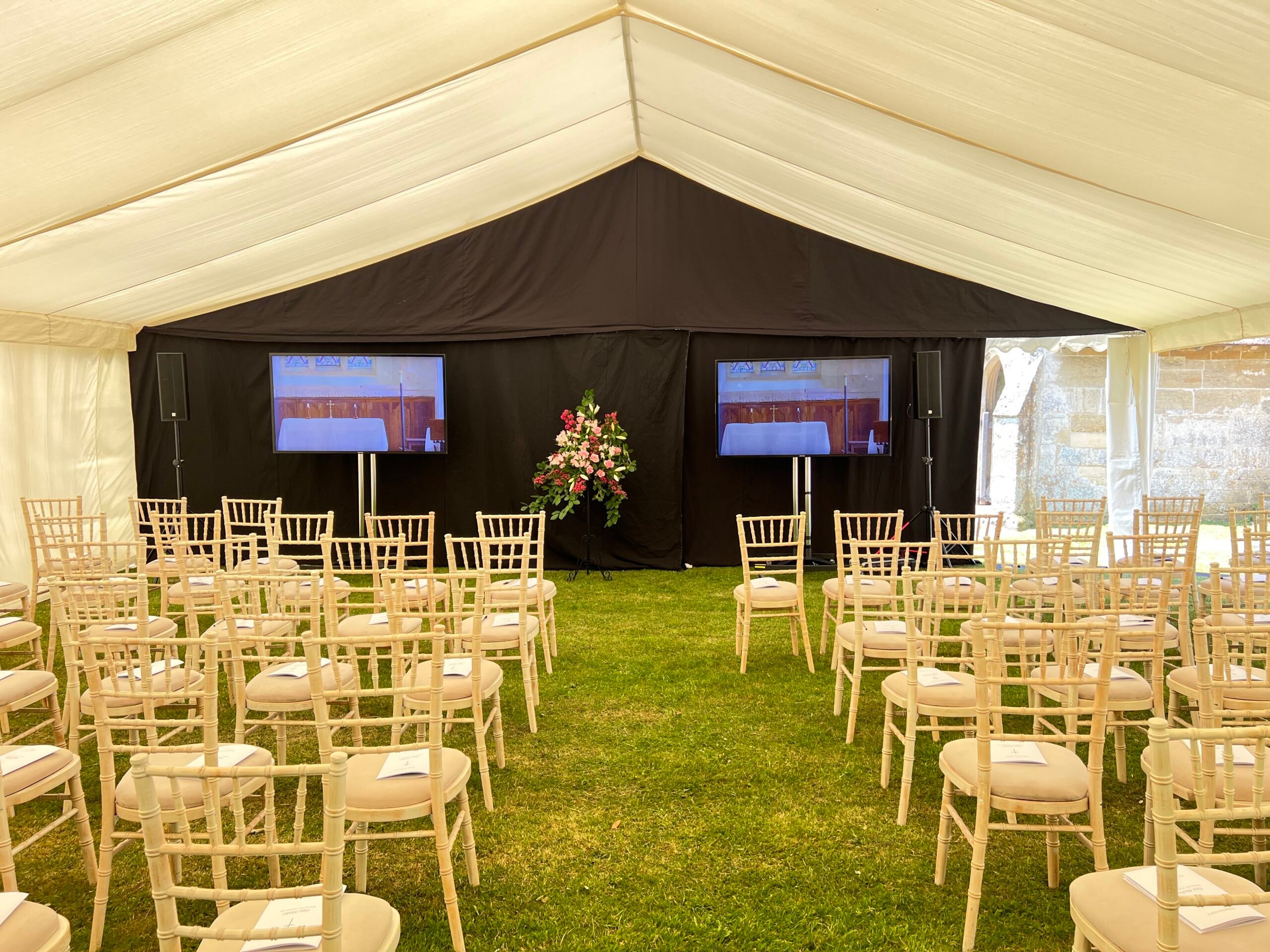 65" screens, live relay, repeater screens, funeral, av hire, screen hire, large screens, audio visual equipment, conference, meeting, berkshire, oxfordshire, m4, london, ave services
