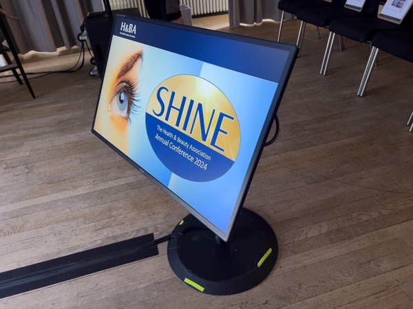 50" screen hire with stand, hotel venue