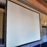 10x8 screen for hire, newbury conferencing equipment